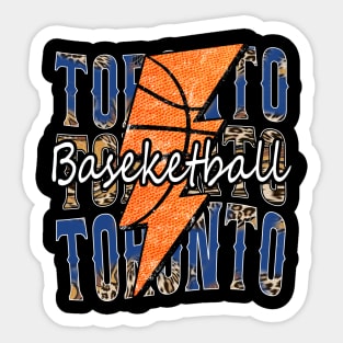 Graphic Basketball Toronto Proud Name Vintage Sticker